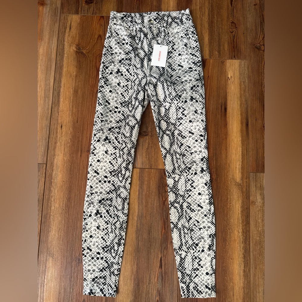 Good American Black and White Patterned Leggings